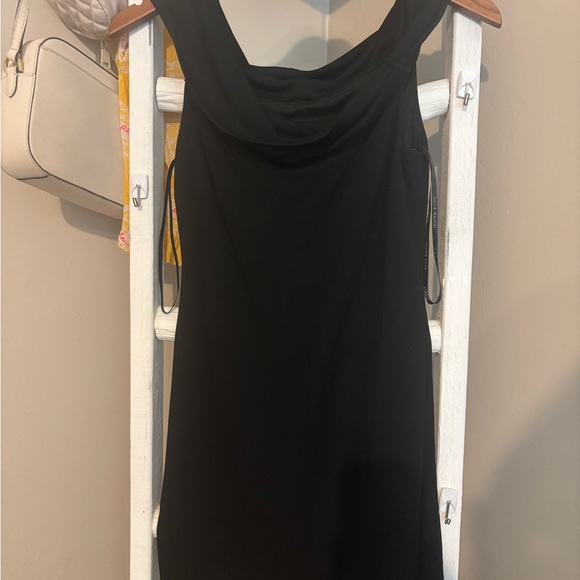 David Meister Cocktail Black Off-Shoulder Mini Dress - Picture 2 of 5